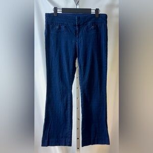 Cartonnier Navy‎ Charlie Crop Flare Cotton/Spandex Pants 26” Inseam size 6